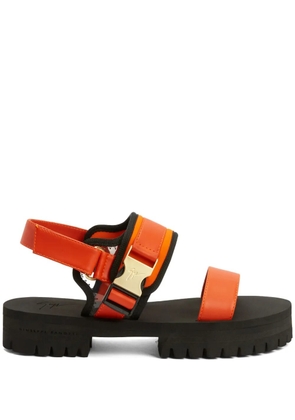 Giuseppe Zanotti Mederic buckled leather sandals - Orange