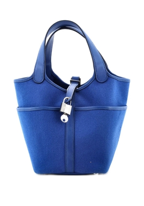 Hermès Pre-Owned Cargo Picotin Lock Bag Canvas and Swift PM bucket bag - Blue