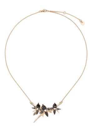 Shaun Leane diamond orchid-flower necklace - Gold