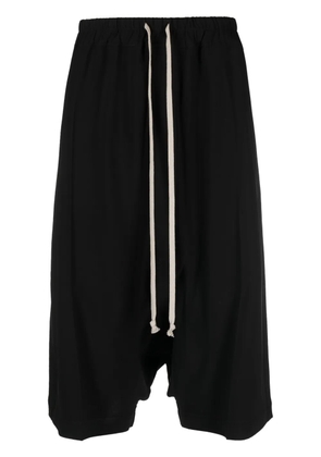Rick Owens drop-crotch drawstring shorts - Black