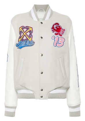 Off-White WO Varsity bomber jacket - Grey