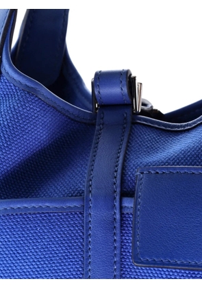 Hermès Pre-Owned Cargo Picotin Lock Bag Canvas and Swift PM bucket bag - Blue