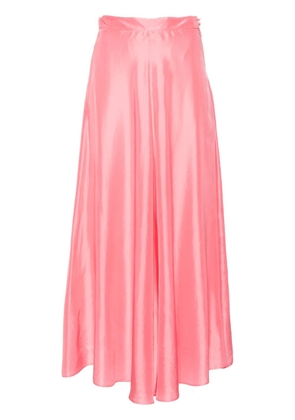 Forte Forte A-line silk midi skirt - Pink