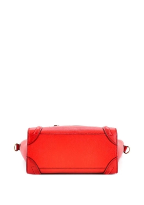 Celine Pre-Owned Bicolor Luggage Bag Grainy Leather Nano crossbody bag - Red