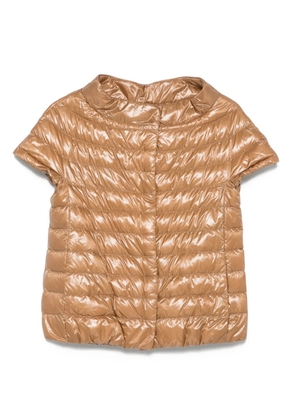 Herno short-sleeve quilted jacket - Brown