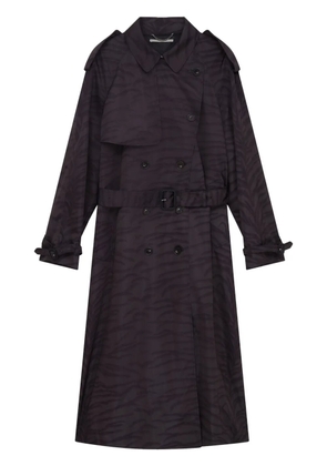Stella McCartney tiger-print recycled-polyamide trench coat - Black