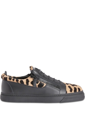 Giuseppe Zanotti Frankie double-zip low-top sneakers - Black