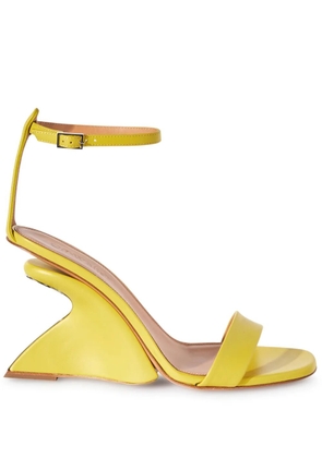Off-White Jug wedge-heel leather sandals - Green