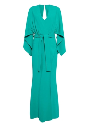 Elie Saab cady maxi dress - Green