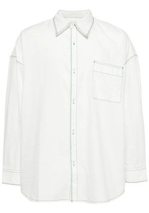 FIVE CM contrast-stitching shirt - White