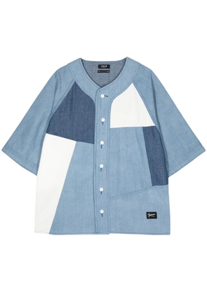 FIVE CM logo-print denim shirt - Blue