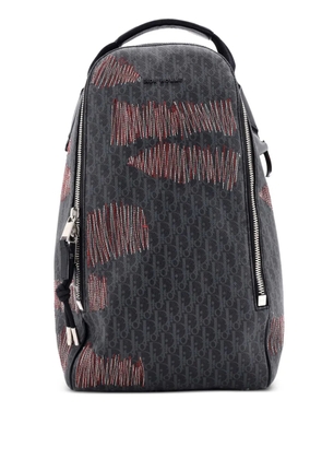 Christian Dior Pre-Owned Sling Stitched Darklight Coated Canvas backpack - Black
