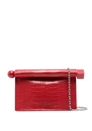 Jacquemus The small Rond Carré clutch - Red