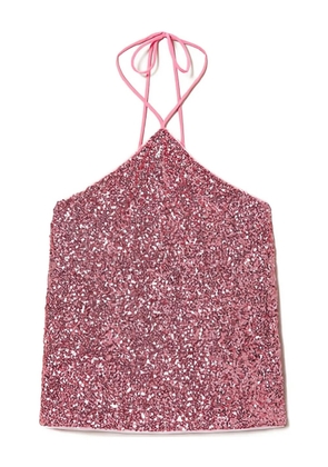 TWINSET sequined halter top - Pink