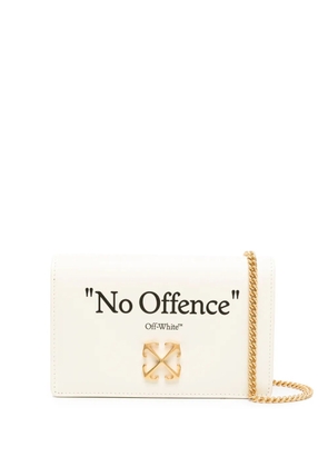 Off-White Jitney leather crossbody bag - Neutrals