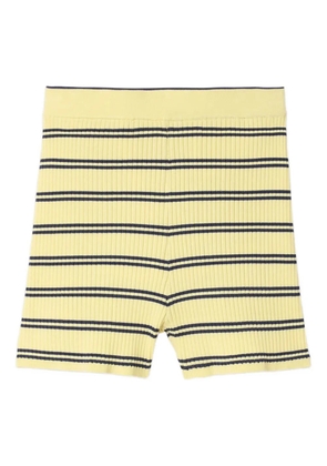 SANDRO ribbed striped shorts - Yellow