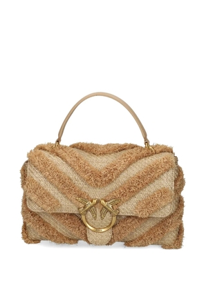PINKO fringed chevron shoulder bag - Neutrals
