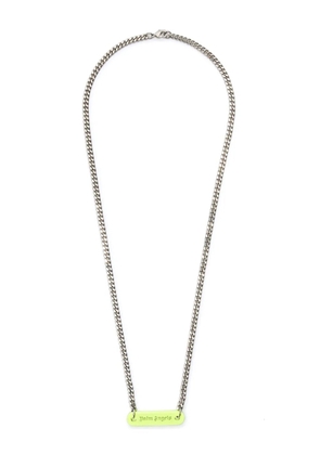 Palm Angels logo-plate necklace - Silver