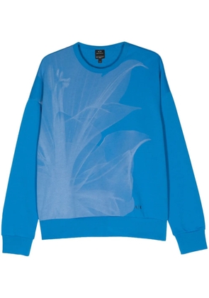 Armani Exchange abstract-print cotton blend sweatshirt - Blue