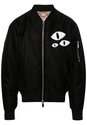 Charles Jeffrey Loverboy eye-patch padded bomber jacket - Black