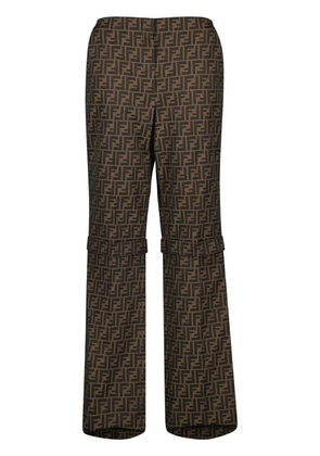FENDI jacquard trousers - Brown