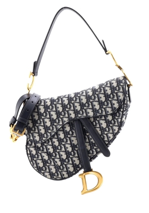 Christian Dior Pre-Owned Saddle Handbag with Strap Oblique Canvas Medium shoulder bag - Blue