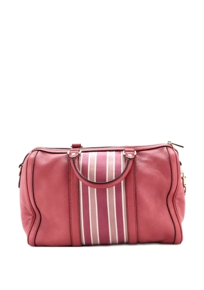Gucci Pre-Owned Vintage Web Boston Bag Leather Medium satchel - Pink