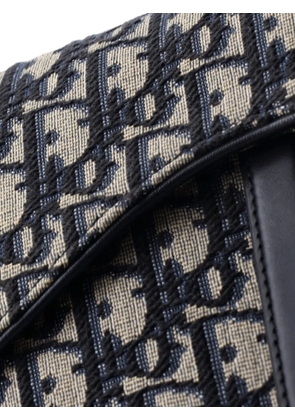 Christian Dior Pre-Owned Saddle Handbag with Strap Oblique Canvas Medium shoulder bag - Blue