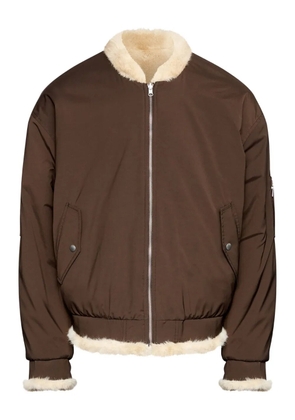 MM6 Maison Margiela shearling-lining bomber jacket - Brown
