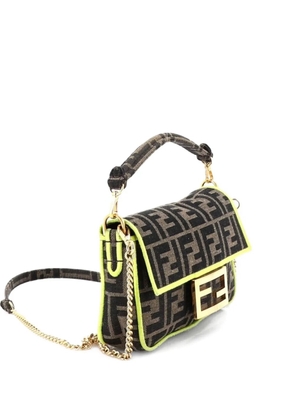 Fendi Pre-Owned Baguette NM Bag Zucca Canvas Mini crossbody bag - Brown