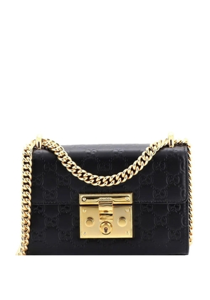 Gucci Pre-Owned Padlock Shoulder Bag Guccissima Leather Small crossbody bag - Black