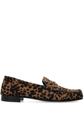 Versace animal-print loafers - Brown