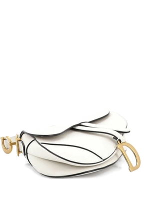 Christian Dior Pre-Owned Saddle Handbag Leather Medium shoulder bag - White