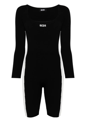 GCDS logo-embroidered ribbed jumpsuit - Black