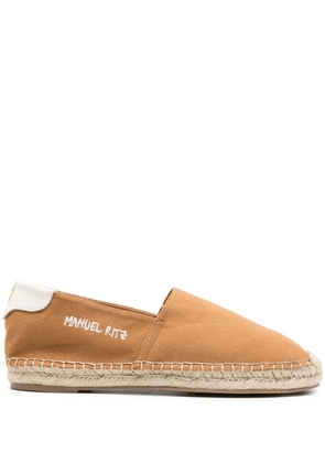 Manuel Ritz logo-embroidered canvas espadrilles - Brown