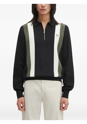 Fred Perry striped-details polo shirt - Black