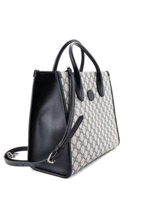 Gucci Pre-Owned Interlocking G Tote GG Coated Canvas and Leather Small satchel - Blue