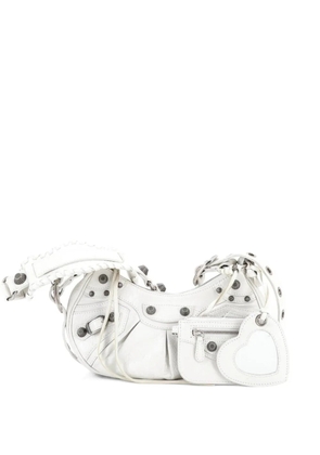 Balenciaga Pre-Owned Le Cagole Giant Studs Shoulder Bag Leather XS hobo bag - White