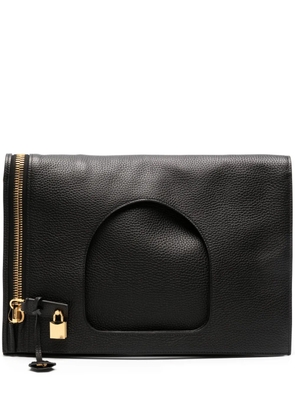 TOM FORD grained-leather tote bag - Black