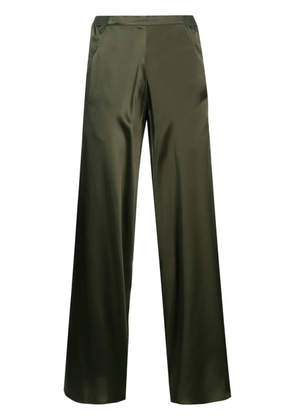 Christopher Esber wide-leg silk trousers - Green