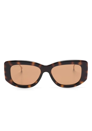 Gucci Eyewear rectangle-frame sunglasses - Brown