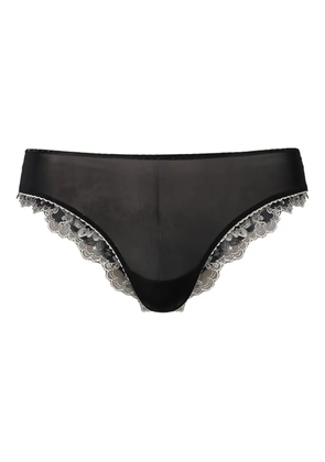 TWINSET embroidered tulle briefs - Black