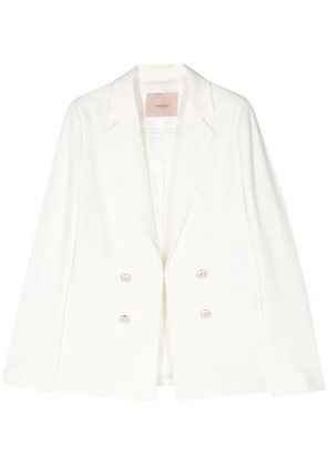 TWINSET logo-engraved buttons blazer - Neutrals
