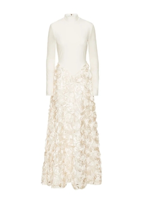 ROTATE BIRGER CHRISTENSEN rose-embellished dress - Neutrals