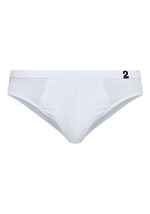 DSQUARED2 logo-label briefs - White