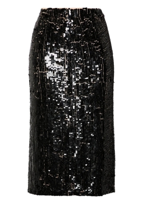 P.A.R.O.S.H. sequined midi skirt - Black