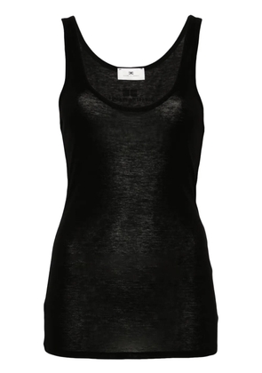 Elisabetta Franchi logo-print top - Black