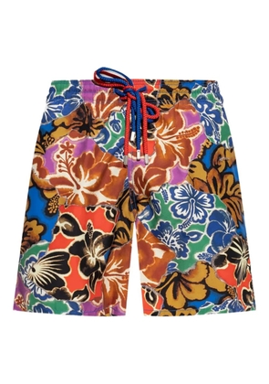 Palm Angels x Vilebrequin floral-print swim shorts - Blue