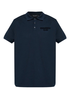 DSQUARED2 logo-print polo shirt - Blue