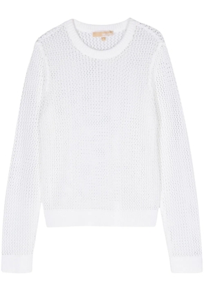 Michael Michael Kors crew-neck open-knit jumper - White